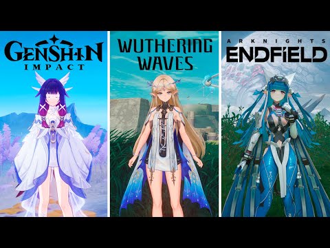 Arknights Endfield VS Genshin Impact VS Wuthering Waves - Details and Physics Comparison