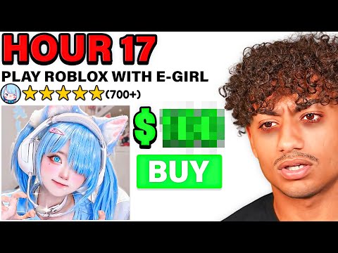 I Hired An E-GIRL To Play With Me For 24 HOURS.. (Roblox Bedwars)