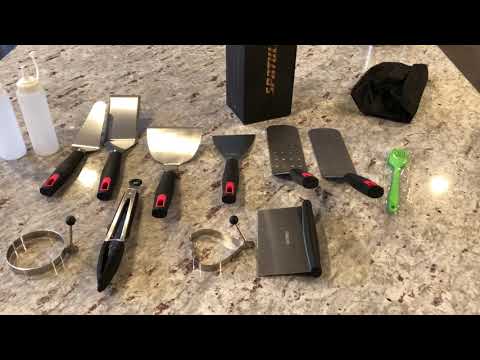 Unboxing and review of Amazon's vomelon accessory kit for Blackstone griddles great VALUE!!