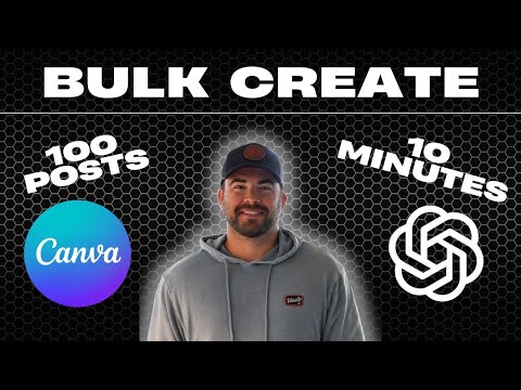 Bulk Create 100 Social Media Posts using Canva & ChatGPT