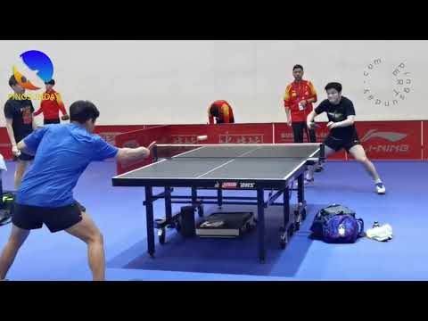 Wang Chuqin, Fan Zhendong training at World Championships 2024
