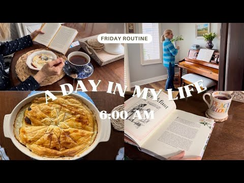 FRIDAY ROUTINE ☕️CLASSIC CHICKEN PIE 🥧NEW RECIPE BOOK HAUL 📕
