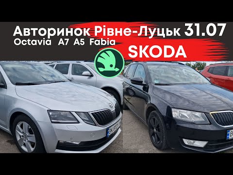 Skoda at the car markets of Rivne-Lutsk in July: Octavia, Fabia, A7, A5 #skoda