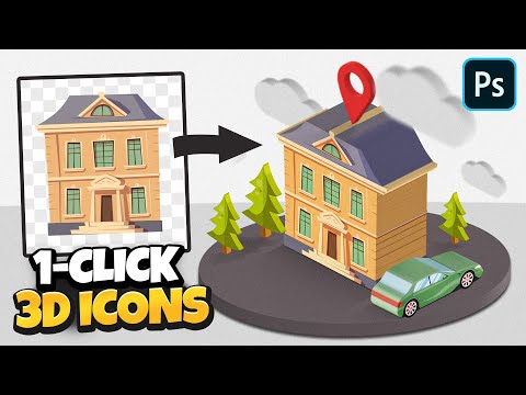 Create Isometric 3D ICONS With A CLICK in Photoshop!