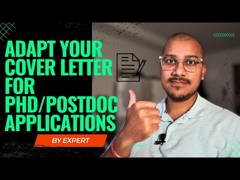 How To Prepare Cover Letter for PhD and PostDoc Applications in EU and USA #studyabroad