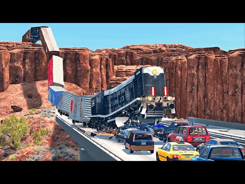 RUNAWAY HELL │ Epic Train Chase and Crash  -  BeamNG.drive