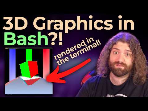 This 3D Engine Runs in Bash. Creating & Rendering a 3D scene on the terminal with 0 external tools.