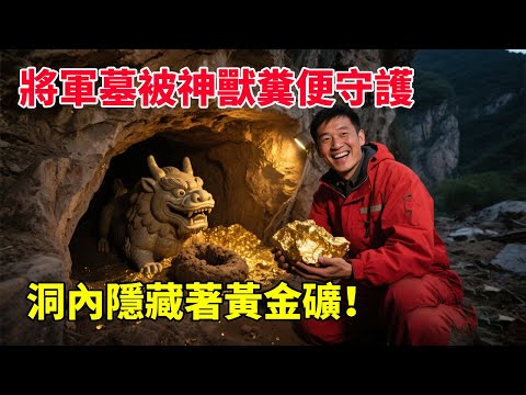 探訪陝西深山將軍古墓，洞口的疑似神獸守護糞便，金光閃閃好像挖到黃金礦！ 【馬幫主探險中國】