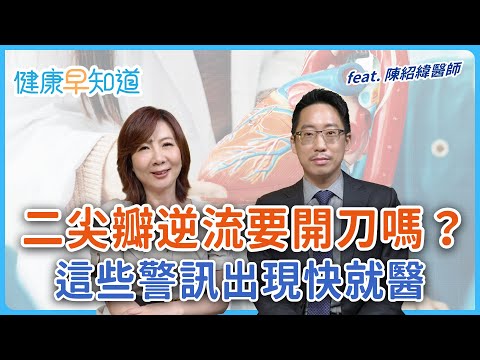 二尖瓣脫垂和二尖瓣逆流差很大!嚴重恐心衰竭,有這些症狀別拖!一定要開刀嗎?解析治療策略與運動保健 Feat.陳紹緯醫師|週三、五首播|主持人洪素卿|【健康早知道】S3EP15 二尖瓣脫垂