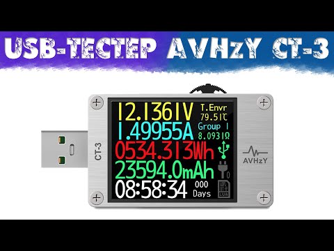 A very sophisticated USB tester AVHzY CT-3 with a Shizuku SM-LD-00 100W load and a temperature se...