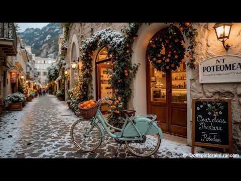 December Italian Music ~ Cozy December Melodies & Snowy Streets