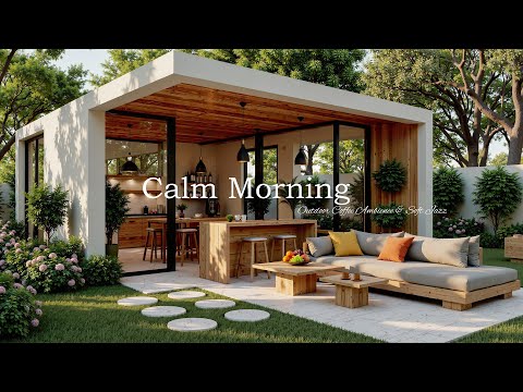 Calm Morning Garden Jazz | Cozy Outdoor Coffee Ambience & Soft Jazz for Focus, Work and Relaxation