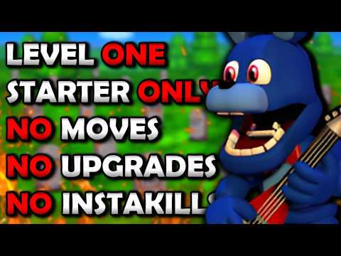 The IMPOSSIBLE FNAF World CHALLENGE (Level 1, Starter Only, No Moves, No Upgrades, No Insta-Kills)