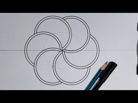how to draw | easy geometrical circle drawing