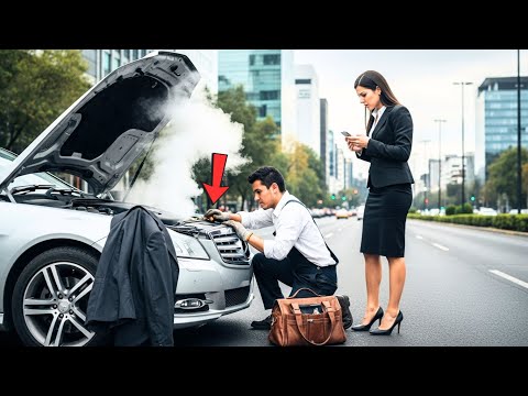 JOVEN MECÁNICO POBRE PERDIÓ LA ENTREVISTA AL AYUDAR A UNA MUJER, SIN SABER QUE ERA...