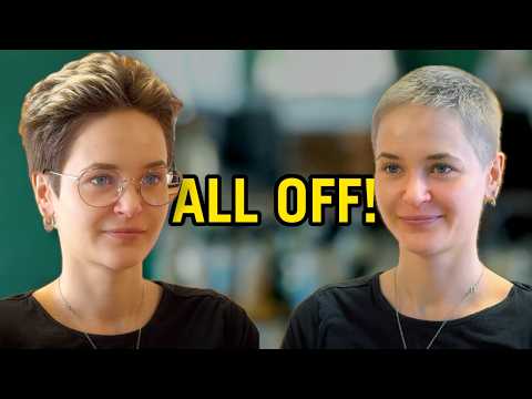 Stunning Buzz Cut Transformation! ✂️ Dominika's Bold DIY Shave & Vibrant Color