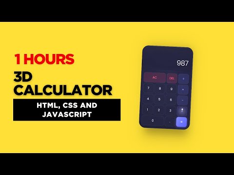 Build a Futuristic 3D Calculator in 2025 – HTML, CSS & JS Tutorial