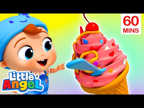 Pink Ice Cream Song + 1 Hour of Colorful Sweet Nursery Rhymes | @LittleAngel