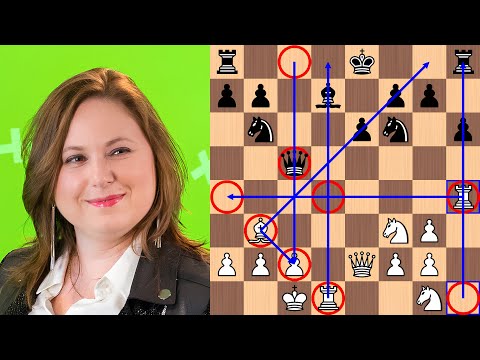 Judit Polgar crushes the Caro-Kann, Karpov variation