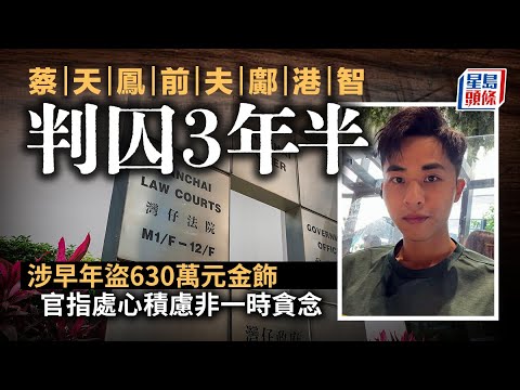 蔡天鳳前夫鄺港智盜630萬元金飾後潛逃 認7罪判囚3年半 求情稱案發時生活壓力重大｜星島頭條新聞｜蔡天鳳｜前夫｜鄺港智｜盜竊｜認罪｜入獄｜誘騙｜金器