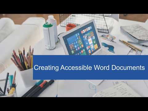 Creating Accessible Word Documents