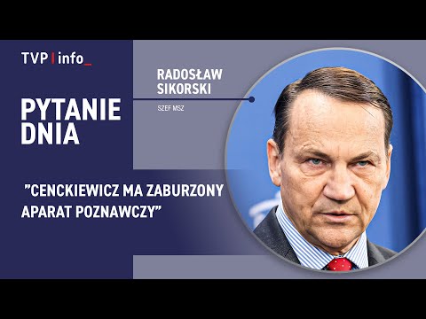 Sikorski ostro: Cenckiewicz ma zaburzony aparat poznawczy  | PYTANIE DNIA