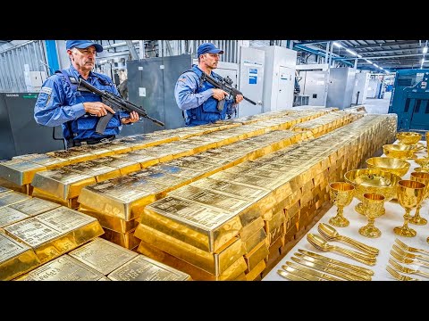 Inside The BIGGEST 24K Gold Factory – How 99,9% Pure Gold & Luxury Items Are Made (Full Process)