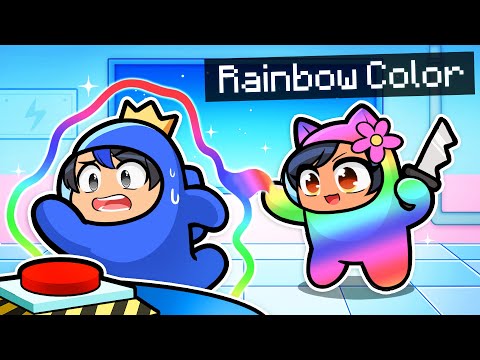 Playing As RAINBOW COLOR Imposters In Among Us!