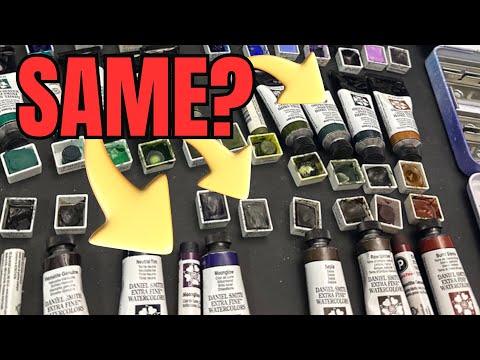 Creating My New #DanielSmithWatercolor Palette & Comparing Sticks Pans & Tubes