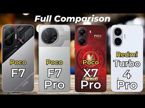 Poco F7 Vs Poco X7 Pro Vs Poco F7 Pro Vs Redmi Turbo 4 Pro 🔥 Full Specs Comparison