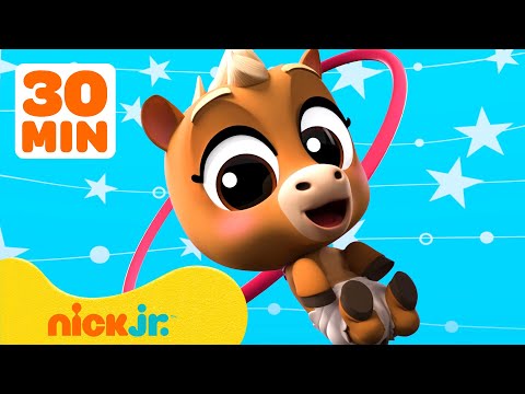 Barnyard Daycare Baby Pony's Most Colorful Moments! 🎨 30 Minutes | Nick Jr.