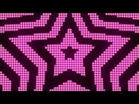 4K 1 Hour Pink Star Tunnel Y2K Colorful Aesthetic LED Lights Background Video Screensaver