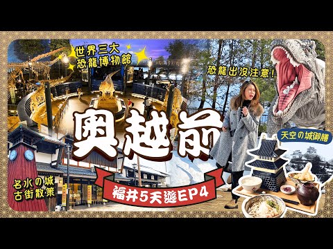 【福井】奧越前：看恐龍來這裡！🦖🦕＼完勝沖繩Junglia／市民超友善邀飲生水 💦？福井隱藏景點！大野城下町小京都古民家嚐天空の城御膳😋｜勝山市｜越前大野｜一人旅｜北陸｜福井景點｜福井美食｜福井住宿
