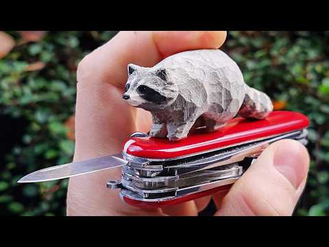 Whittle a 1x1 Raccoon | Step-By-Step Tutorial