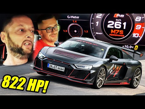 ANGRY 822hp AUDI R8 MTM WHOOSHES Through the Nürburgring