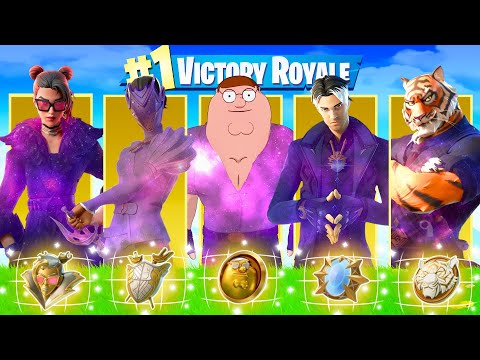 The RANDOM GALAXY Skin BOSS Challenge in Fortnite! (Peter Griffin, Oscar, Valeria, Montague, Nisha)