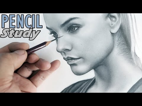 My Skin-Tone Study with Graphite Pencil / Drawing Tutorial for Beginners in Real Time!
