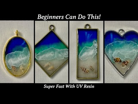 #134 UV Resin Beach Inspired Open Bezel Pendants! WAY TOO EASY!