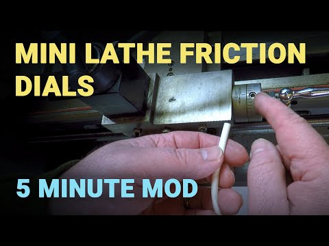 Upgrade your mini lathe to have friction dials in 5 minutes flat.