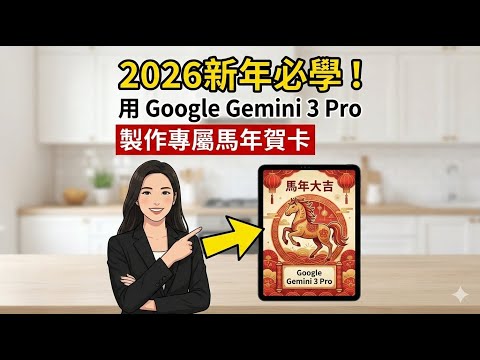 【蘋果】🧧 2026新年必學!用 Google Gemini 3 Pro 製作專屬馬年賀卡二 | 讓你的祝福脫穎而出 (附指令範例) 【iOS】 #馬年賀卡 #新年賀卡 #AI賀卡
