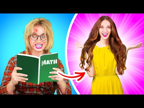 HOW TO BECOME POPULAR || Nerd VS Popular Student by 123 GO! Live