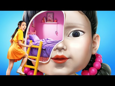 On construit une poupée Squid Game géante pour des jumeaux!