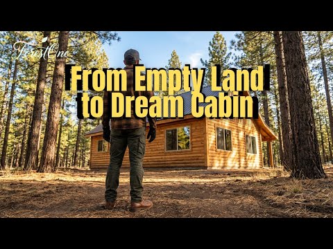 Solo Cabin Build 😱 in the American Wilderness | Complete ASMR Construction