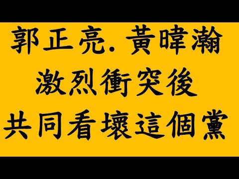 郭正亮.黃暐瀚激烈衝突後！共同看壞這個黨
