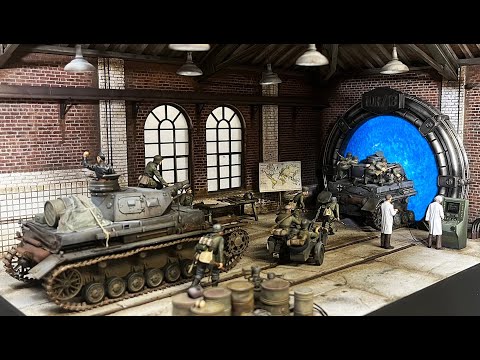 German World Invasion Diorama / WW2 Science-Fiction Time Portal scale 1:35