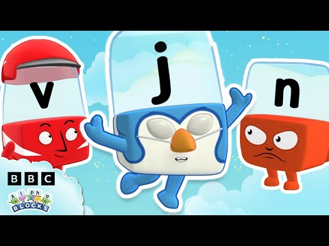Alphablock J's Fantastic Flying Adventure! 🐦 | Reading for Kindergarten | @officialalphablocks