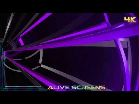 Purple Spinning Box 4K UHD VJ Loop Flashing Glowing Party Visual