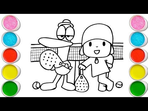 Pocoyo And Pato Cartoon Drawing, Painting & Coloring For Kids and Toddlers_ Child Art