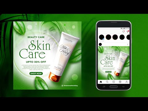 How to Design Cosmetic Banner for Social Media | Photoshop