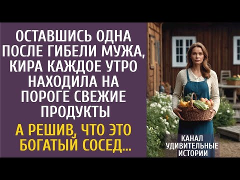 Овдовев, Кира каждое утро находила на пороге свежие продукты… А решив, что это богатый сосед…